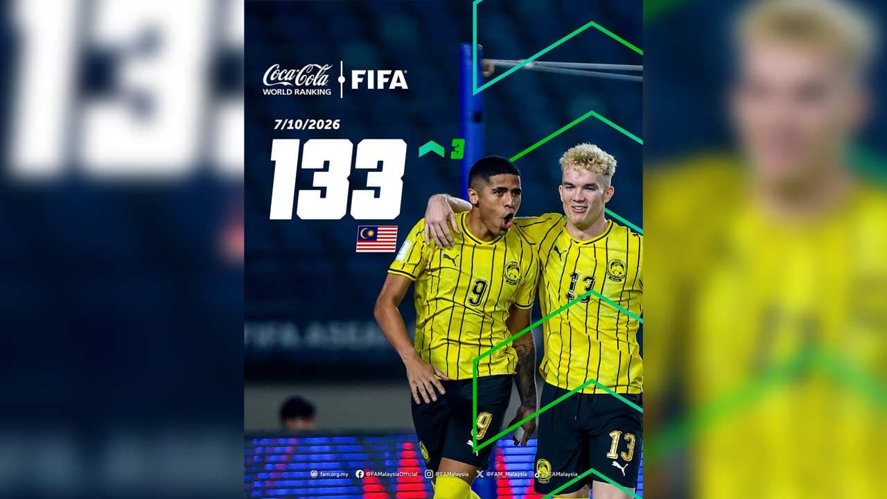 Harimau Malaya Terus Mengaum: Lonjak Tiga Anak Tangga Ke Ranking Ke-133 Dunia